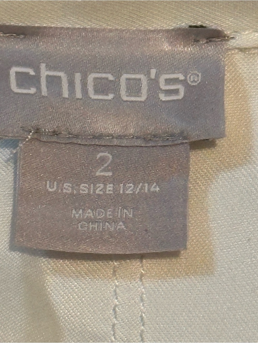Chico's White Button Up Frayed Edge Shirt - Picture 6 of 10